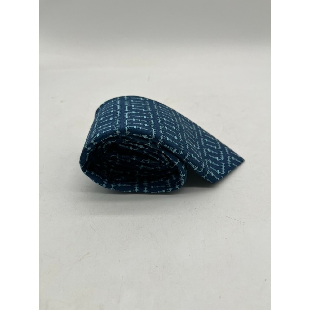 VINEYARD VINES [ CUSTOM COLLECTION ] Men's Tie Petrol‎ Blue 100% Silk 59"X3.5" - Picture 3 of 8